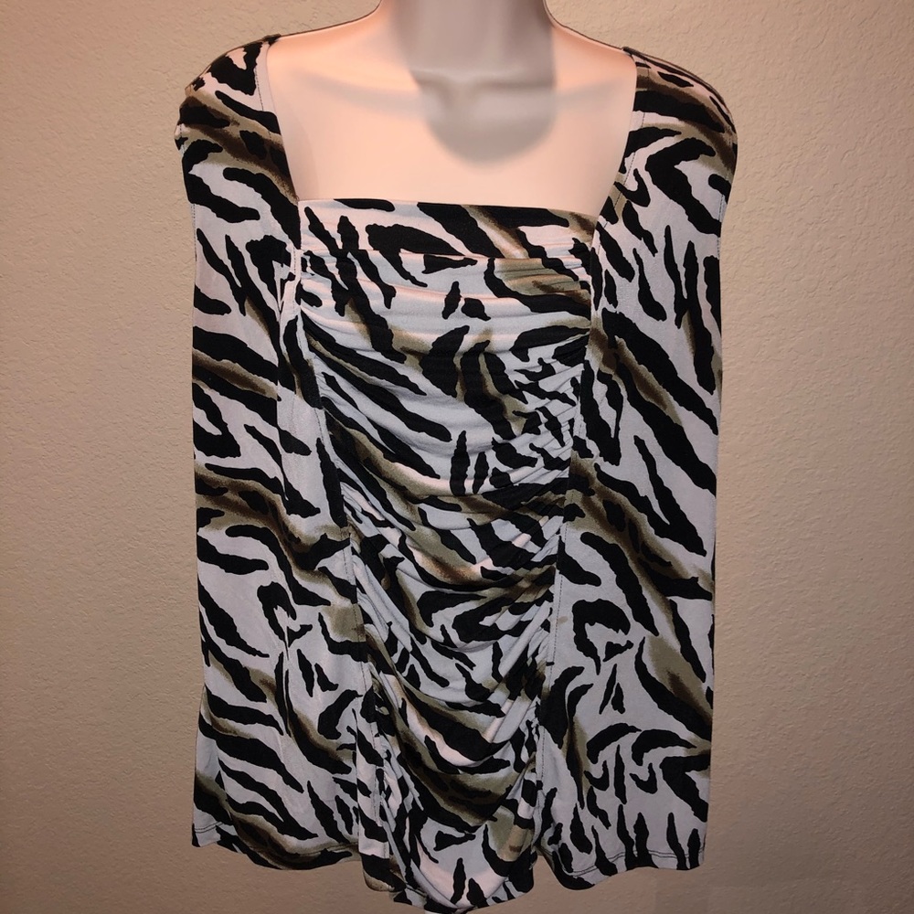 CATO - Square Neck Animal Print Tank Top